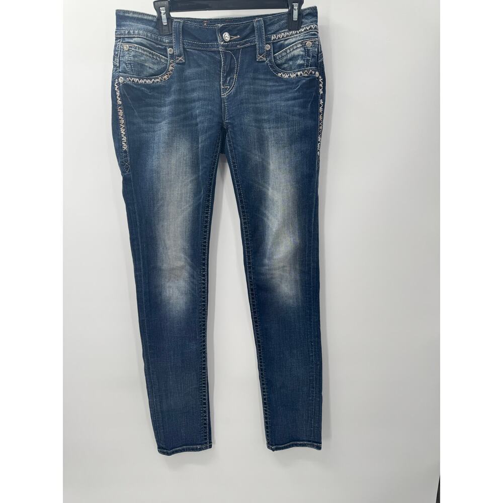 Rock Revival Women's Y2K Stephanie‎ Skinny Jeans Sz 28 Embellished & Embroidered
